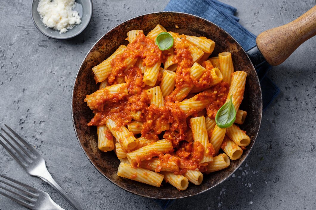 pasta-with-tomato-sauce-served-pan_1220-7548