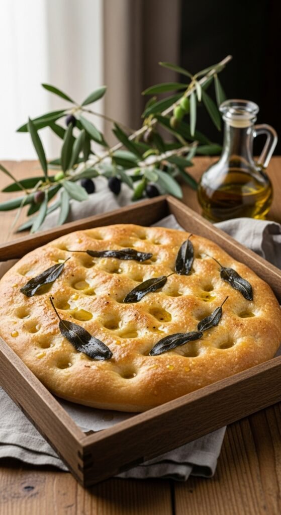 Focaccia cu Salvie – Povestea aromată a pâinii liguriene1