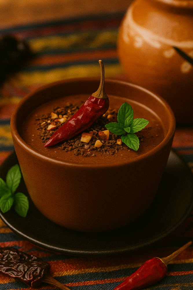 Spumă de ciocolată cu ardei iute