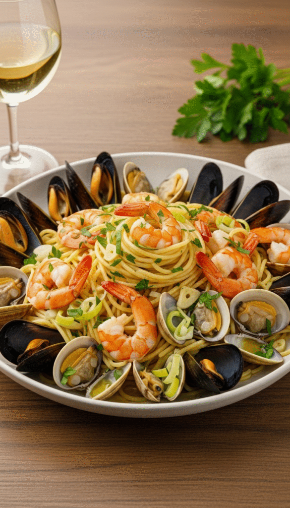 Spaghetti cu fructe de mare4